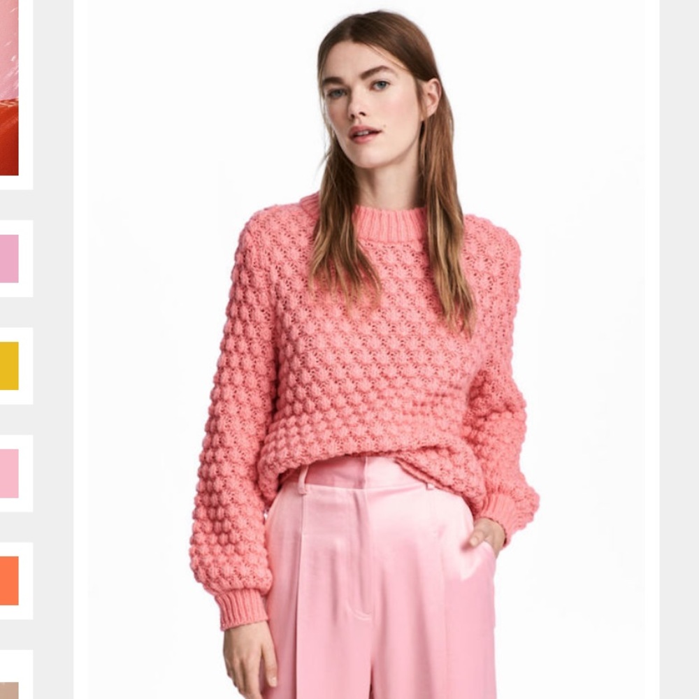 Pink H&M Puffy Sweater